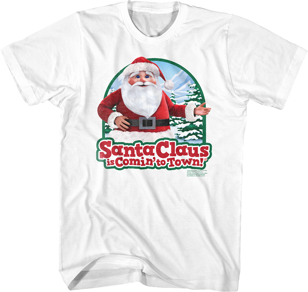 Vintage Santa Claus Is Comin' To Town T-Shirt Hoodie, Sweatshirt | CiraTrend.com (Image 1)