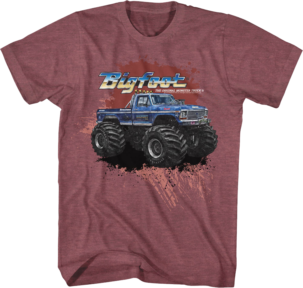 Vintage Splatter Background Bigfoot T-Shirt Hoodie, Sweatshirt | CiraTrend.com (Image 1)