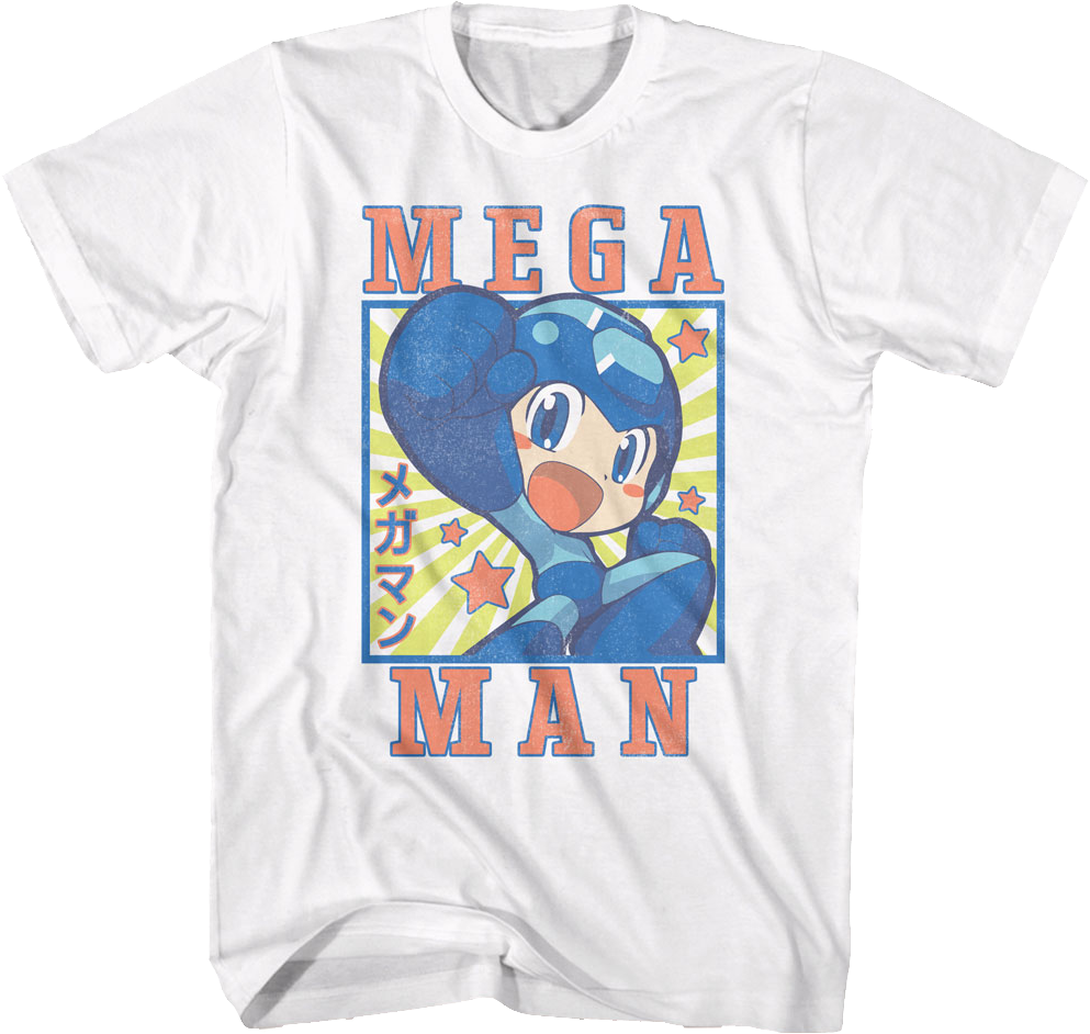 Vintage Stars Mega Man T-Shirt Hoodie, Sweatshirt | CiraTrend.com (Image 1)