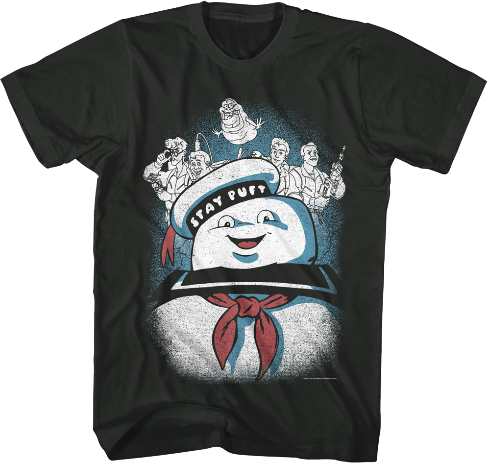 Vintage Stay Puft Collage Real Ghostbusters T-Shirt Hoodie, Sweatshirt | CiraTrend.com (Image 1)