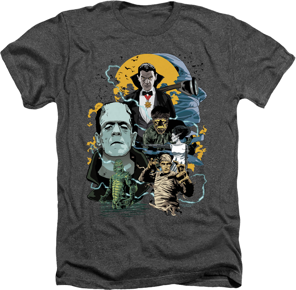 Vintage Universal Monsters Collage T-Shirt Hoodie, Sweatshirt | CiraTrend.com (Image 1)