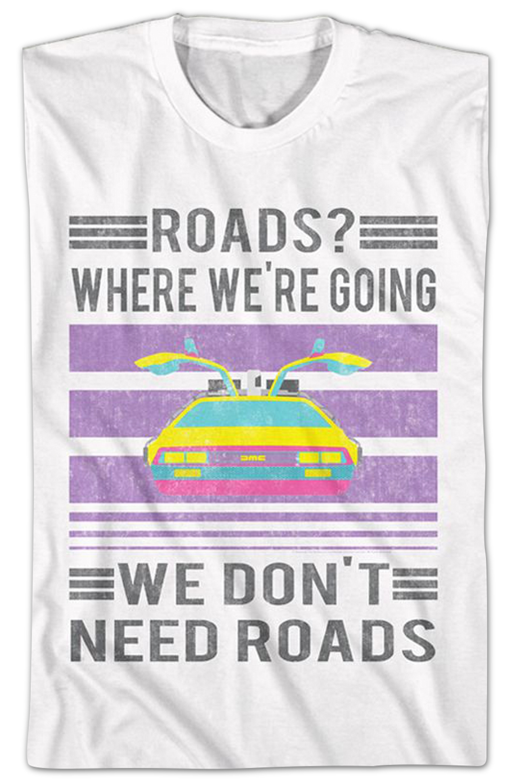 Vintage We Don't Need Roads Back To The Future T-Shirt Hoodie, Sweatshirt | CiraTrend.com (Image 2)