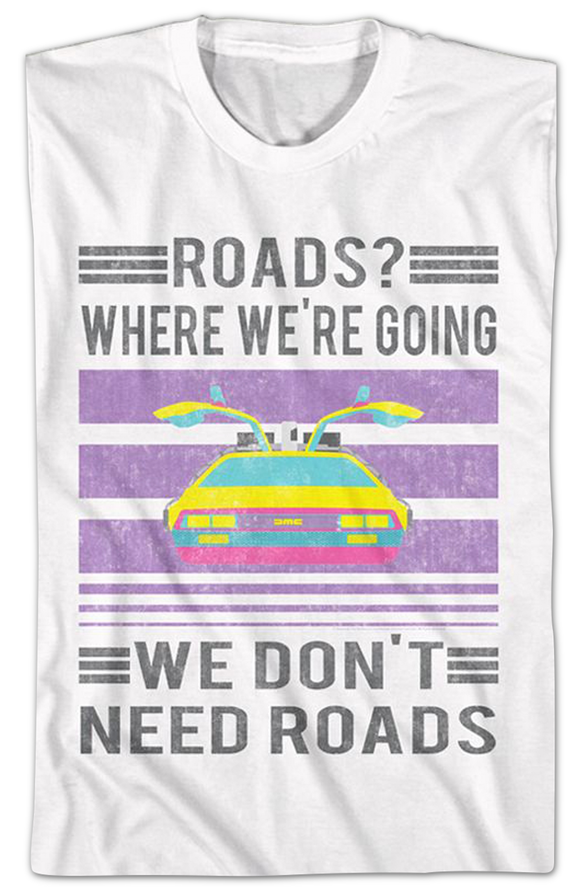 Vintage We Don't Need Roads Back To The Future T-Shirt Hoodie, Sweatshirt | CiraTrend.com (Image 2)