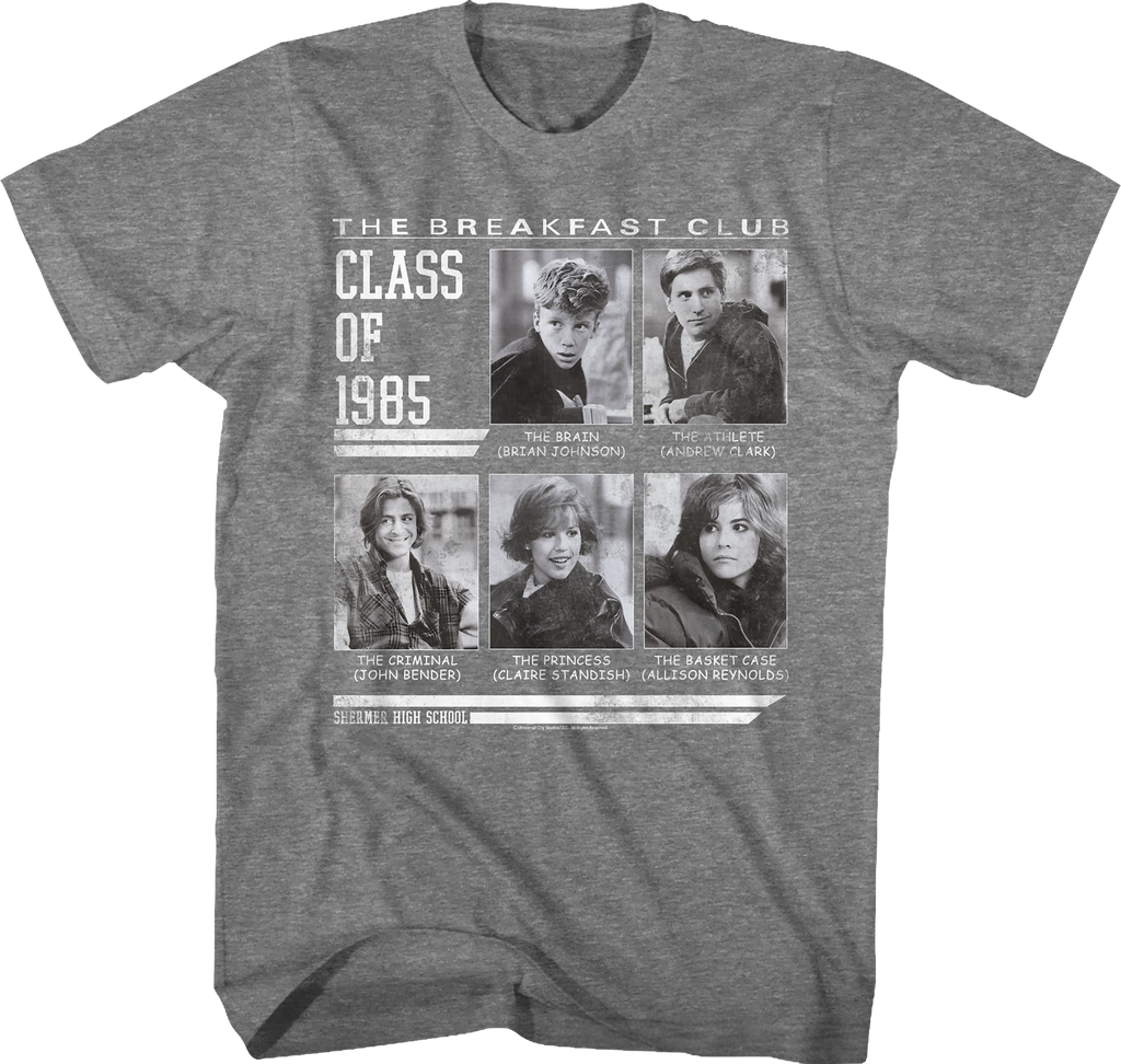 Vintage Yearbook Class of 1985 Breakfast Club T-Shirt Hoodie, Sweatshirt | CiraTrend.com (Image 1)