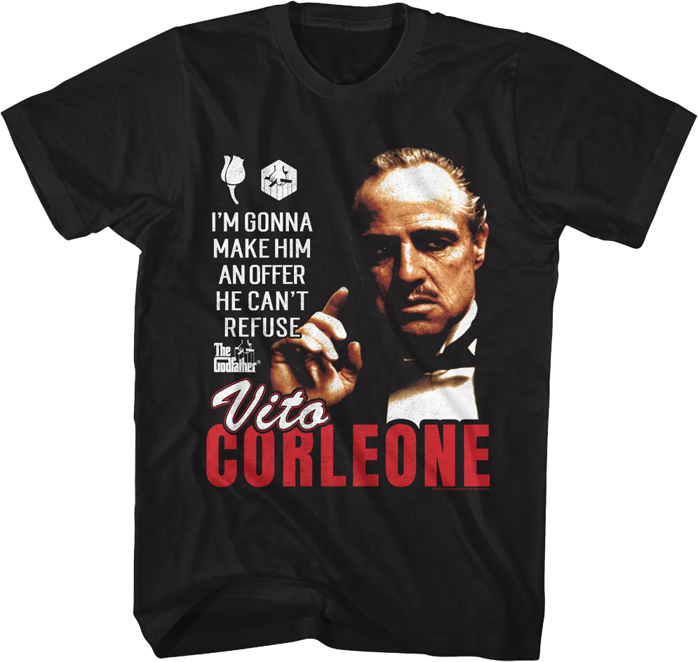 Vito Corleone An Offer He Can't Refuse The Godfather T-Shirt Hoodie, Sweatshirt | CiraTrend.com (Image 1)