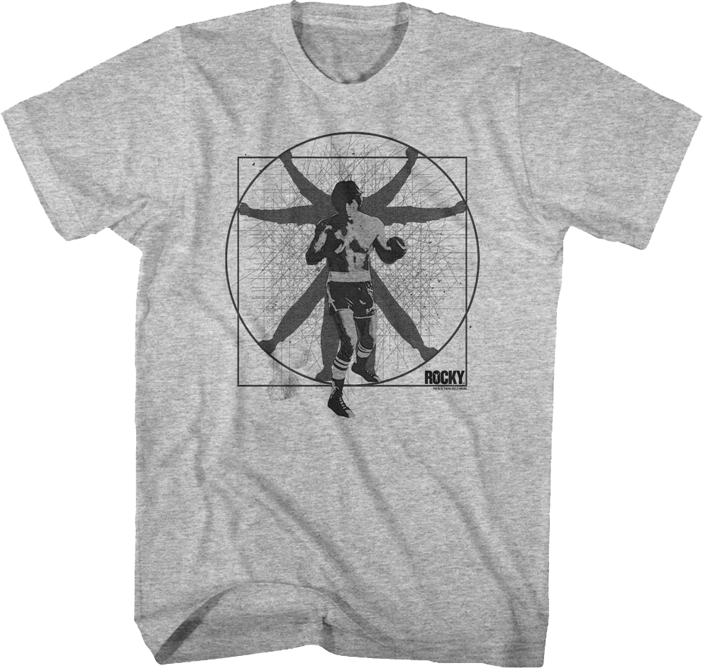 Vitruvian Rocky T-Shirt Hoodie, Sweatshirt | CiraTrend.com (Image 1)
