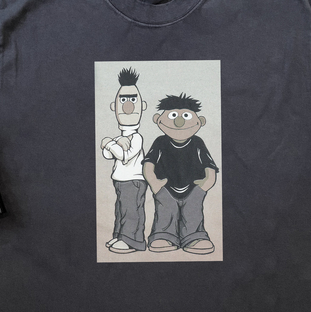 1990s BERT AND ERNIE VINTAGE JIM HENSON MUPPETS  HEAVYWEIGHT BLACK T-SHIRT Hoodie, Sweatshirt | CiraTrend.com (Image 2)