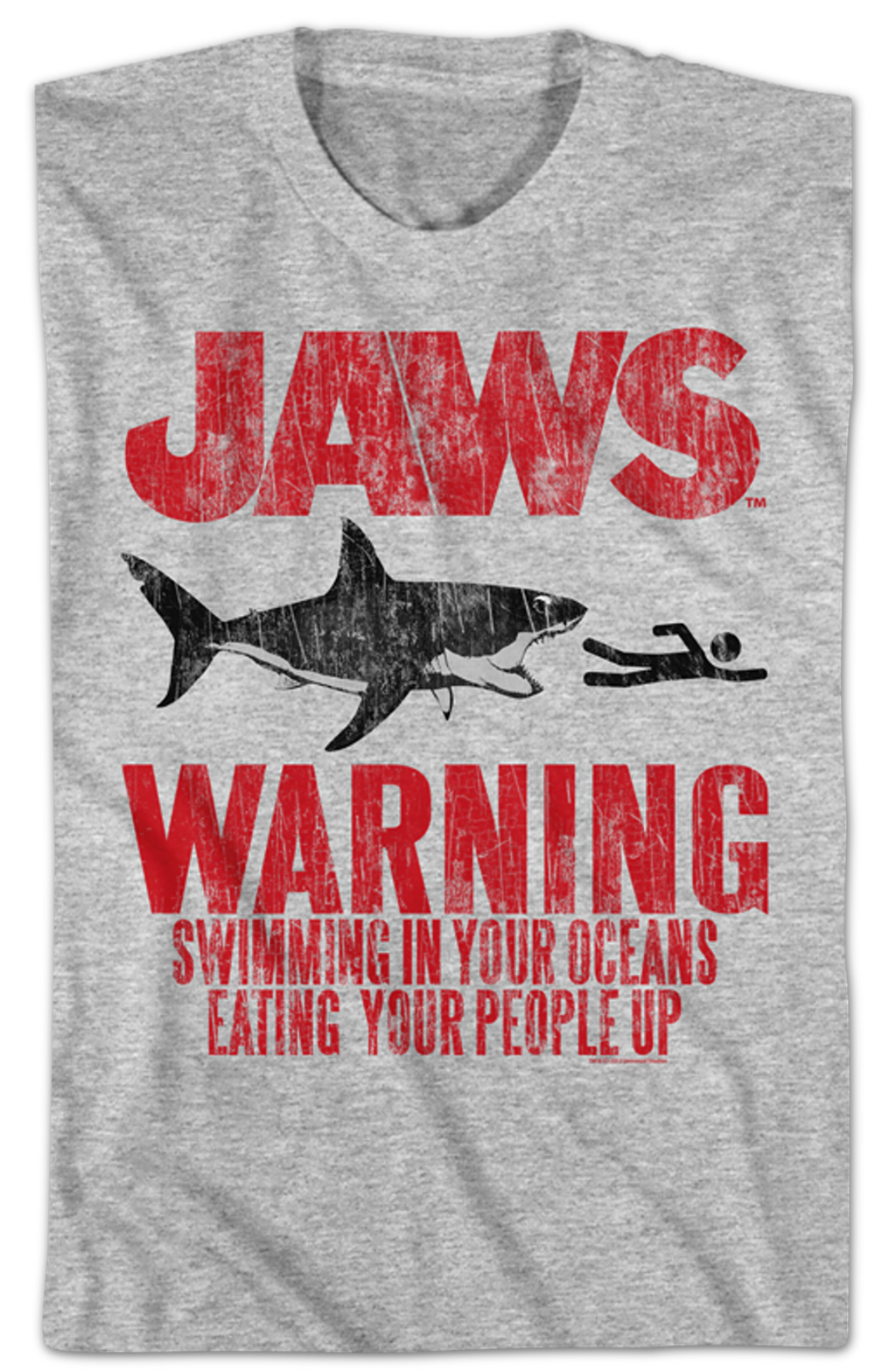 Warning Jaws T-Shirt Hoodie, Sweatshirt | CiraTrend.com (Image 2)