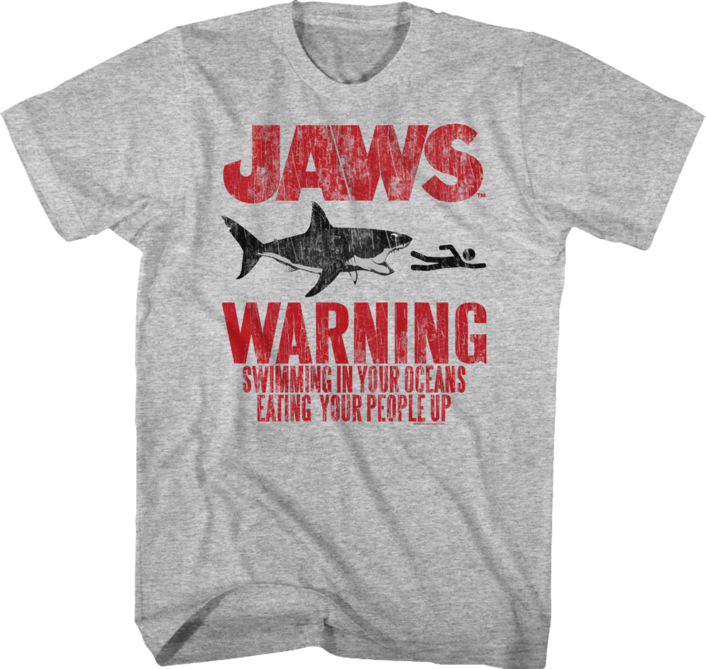 Warning Jaws T-Shirt Hoodie, Sweatshirt | CiraTrend.com (Image 1)