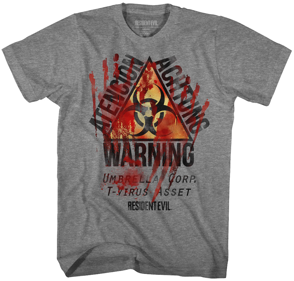 Warning Resident Evil T-Shirt Hoodie, Sweatshirt | CiraTrend.com (Image 1)