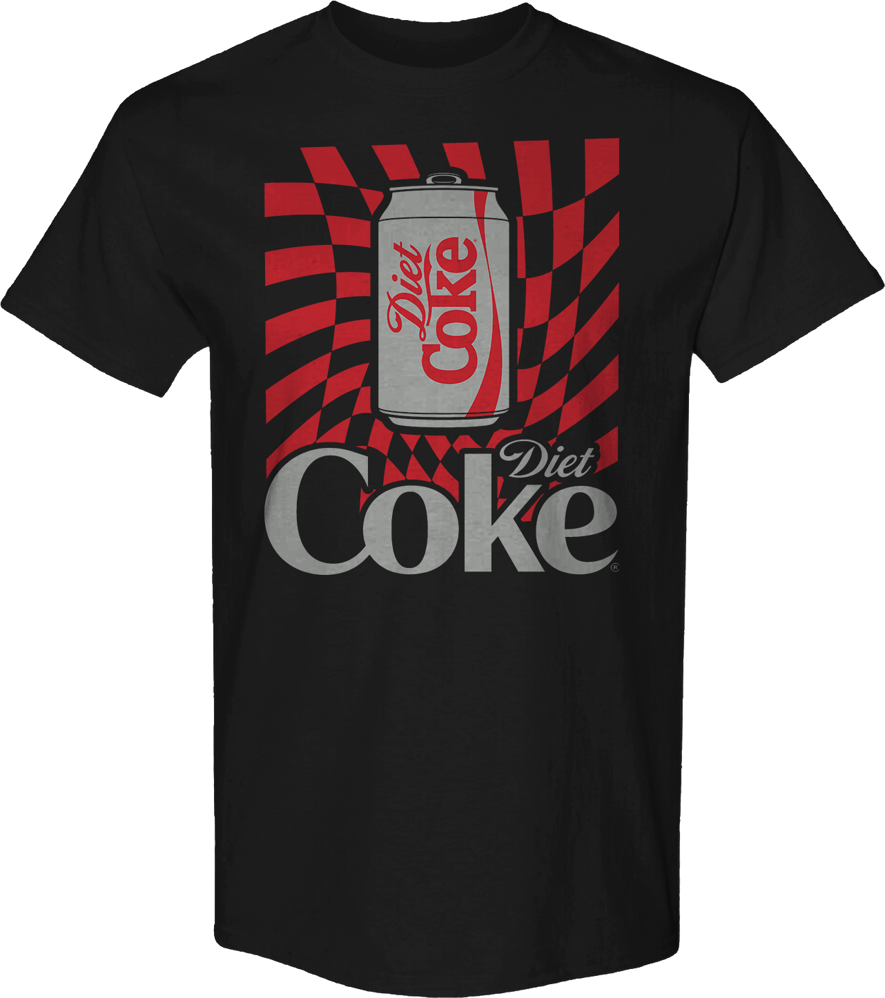 Warped Checkerboard Can Diet Coke T-Shirt Hoodie, Sweatshirt | CiraTrend.com (Image 1)