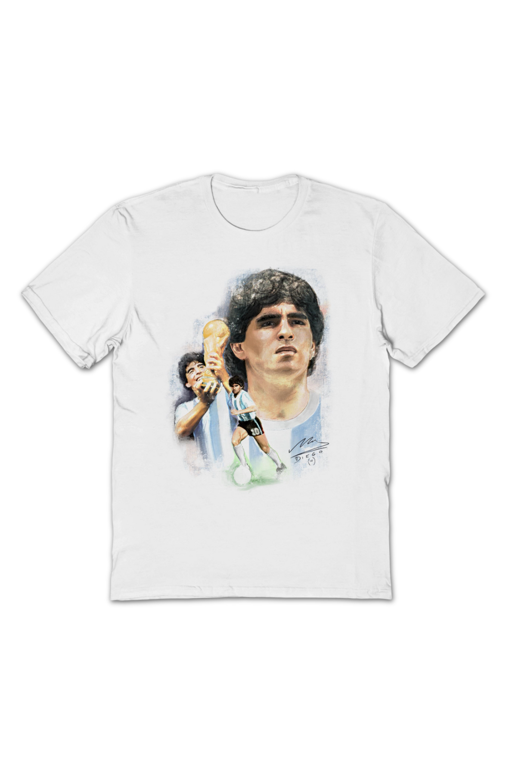 Watercolor Collage Diego Maradona T-Shirt Hoodie, Sweatshirt | CiraTrend.com (Image 2)