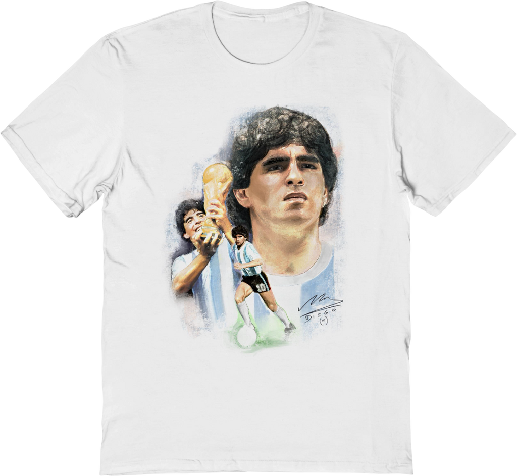 Watercolor Collage Diego Maradona T-Shirt Hoodie, Sweatshirt | CiraTrend.com (Image 1)