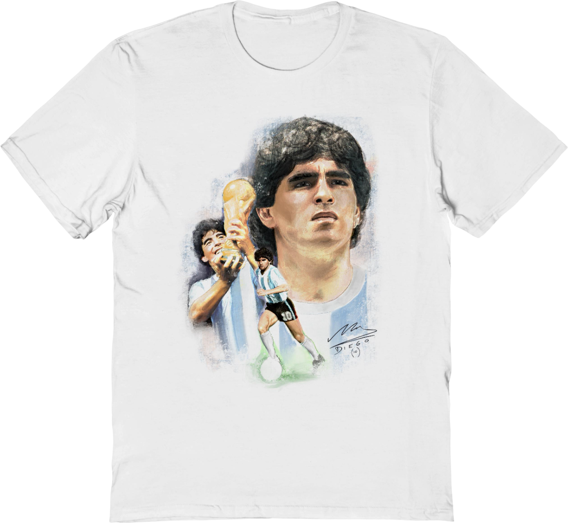 Watercolor Collage Diego Maradona T-Shirt Hoodie, Sweatshirt | CiraTrend.com (Image 1)