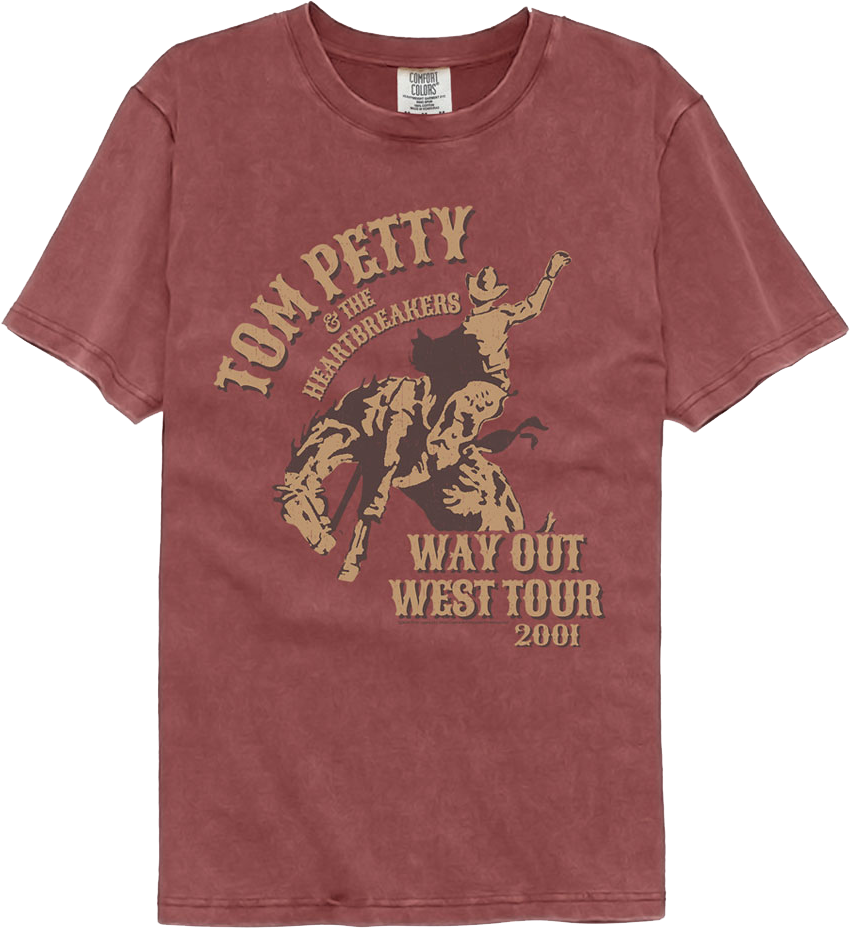 Way Out West Tour 2001 Tom Petty Comfort Colors Brand T-Shirt Hoodie, Sweatshirt | CiraTrend.com (Image 1)
