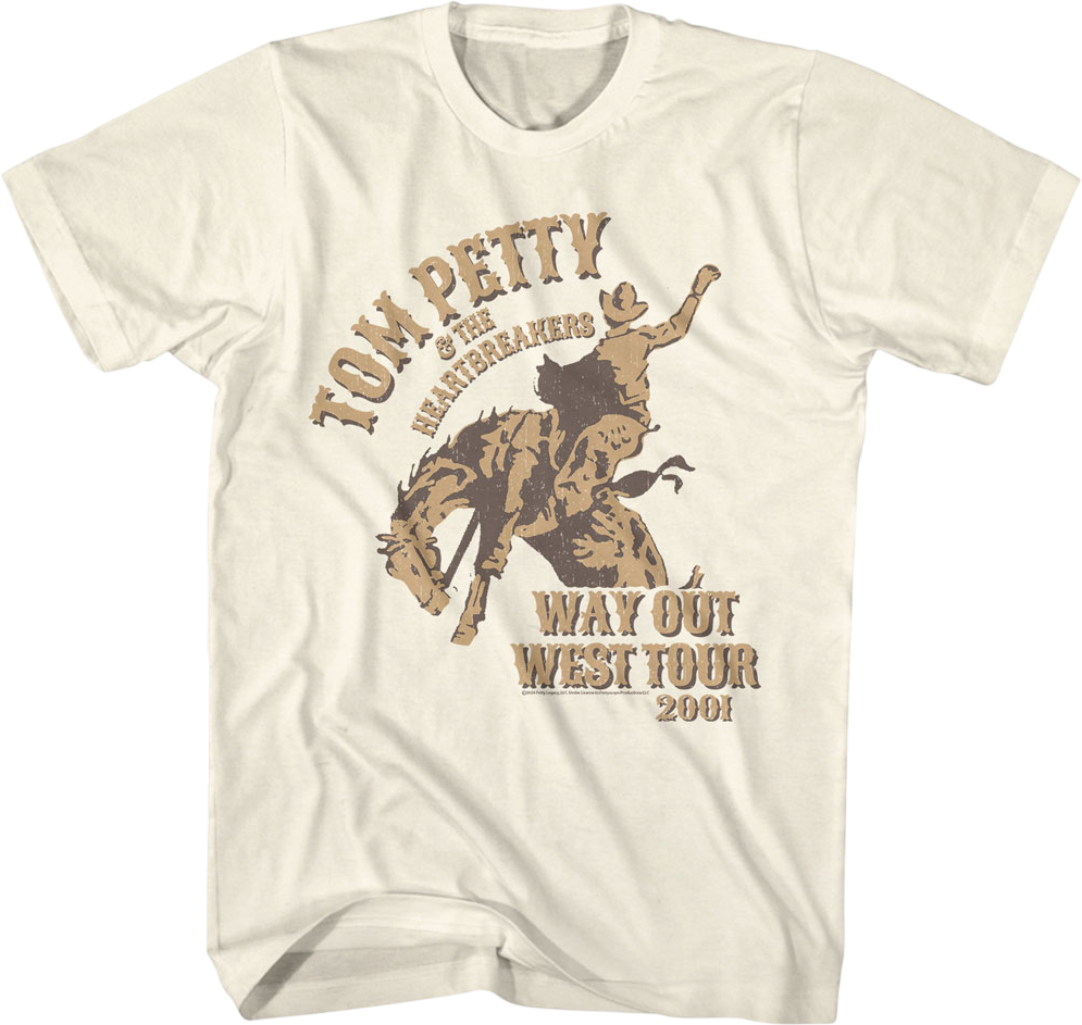 Way Out West Tour 2001 Tom Petty T-Shirt Hoodie, Sweatshirt | CiraTrend.com (Image 1)