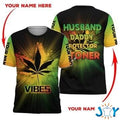 Weed Husband Daddy Protector Stoner 3D hoodie