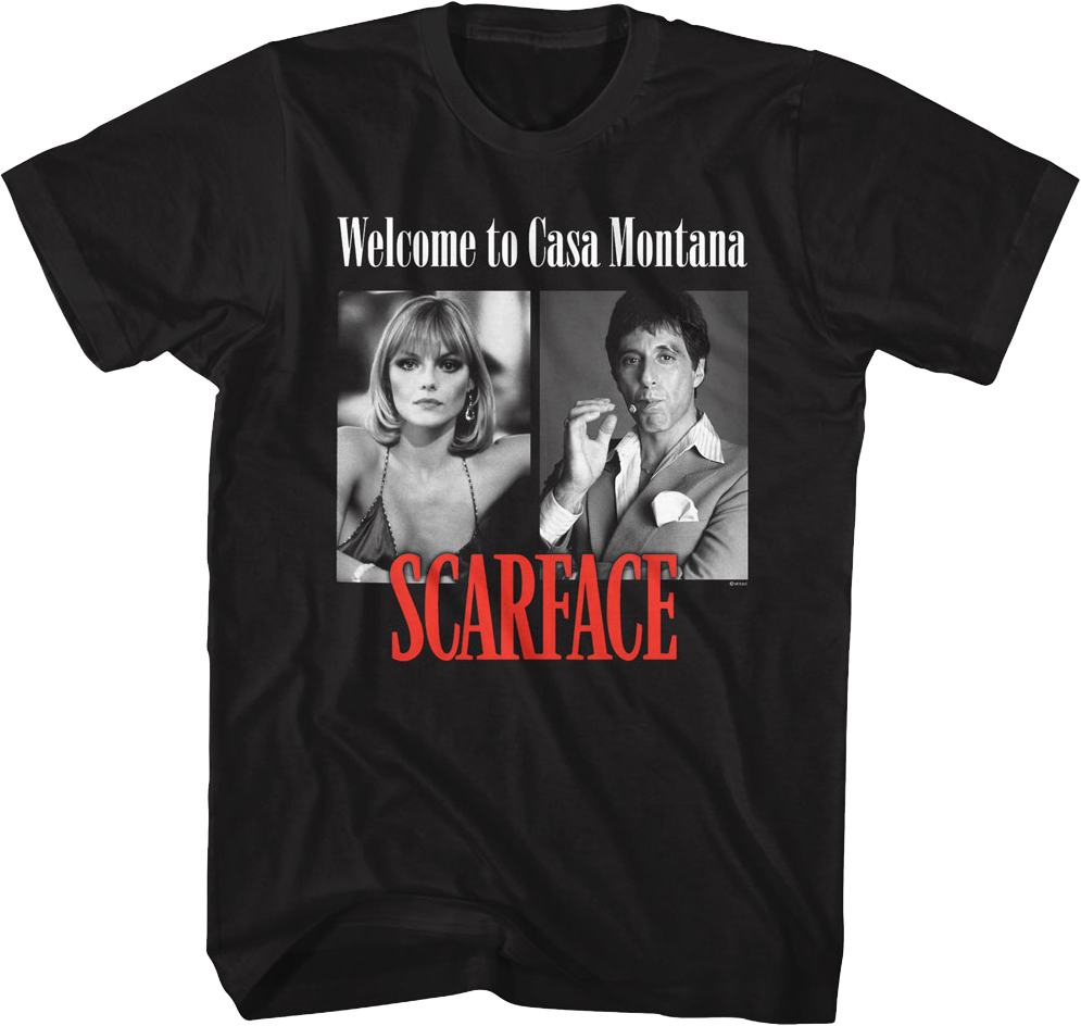 Welcome To Casa Montana Scarface T-Shirt Hoodie, Sweatshirt | CiraTrend.com (Image 1)