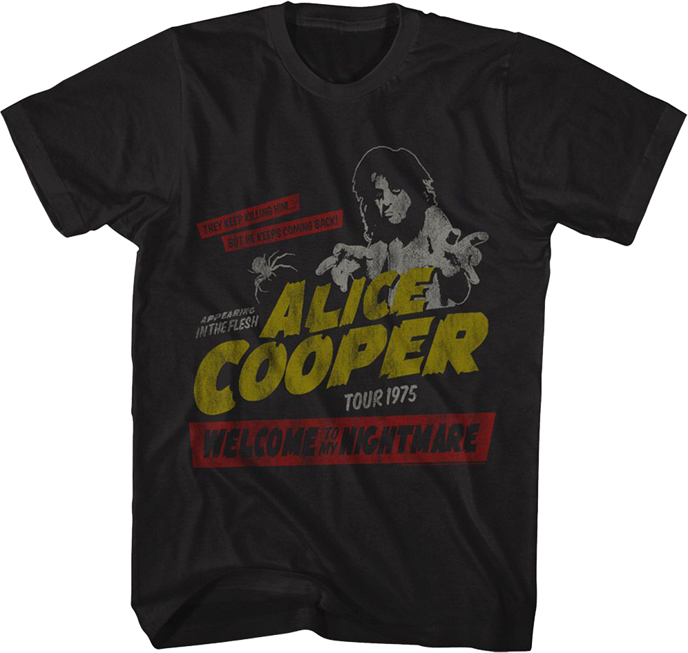 Welcome To My Nightmare Alice Cooper T-Shirt Hoodie, Sweatshirt | CiraTrend.com (Image 1)
