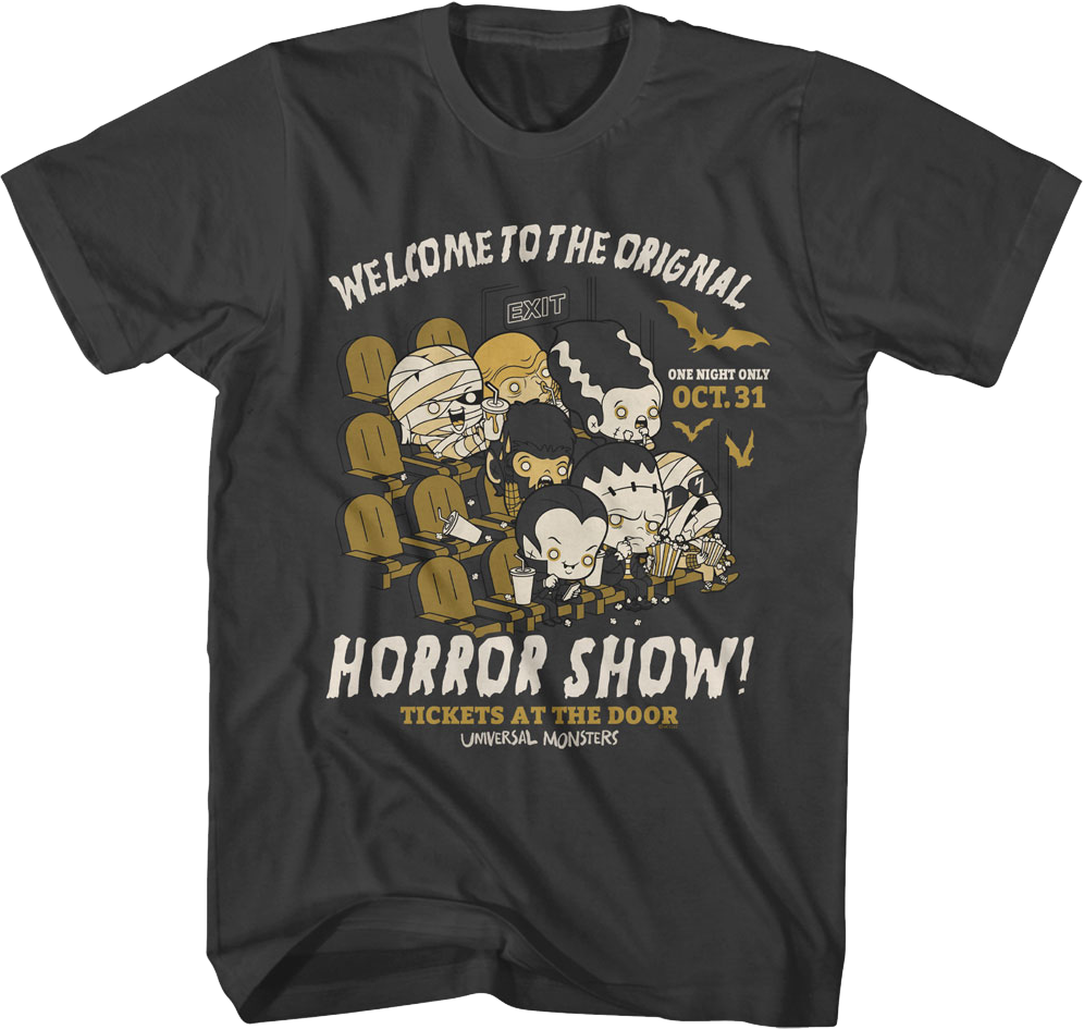 Welcome To The Original Horror Show Universal Monsters T-Shirt Hoodie, Sweatshirt | CiraTrend.com (Image 1)