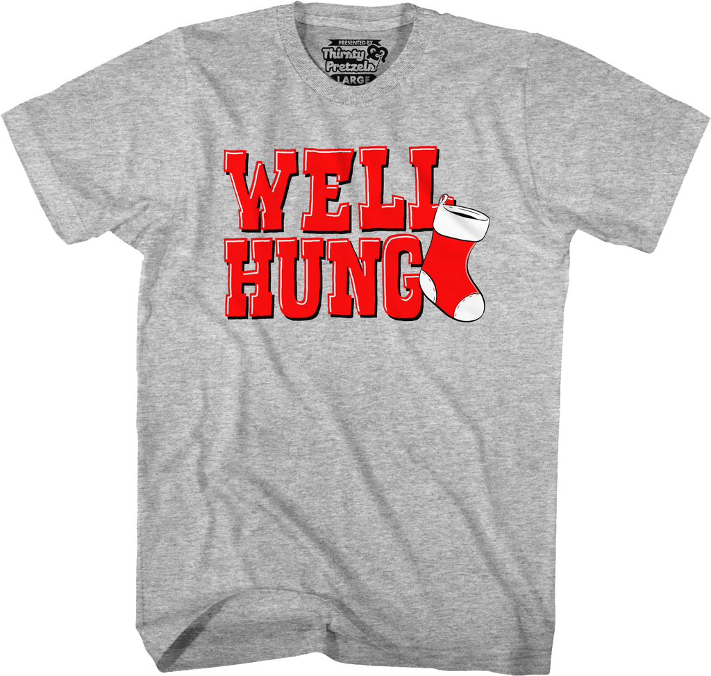 Well Hung Christmas Stocking T-Shirt Hoodie, Sweatshirt | CiraTrend.com (Image 1)