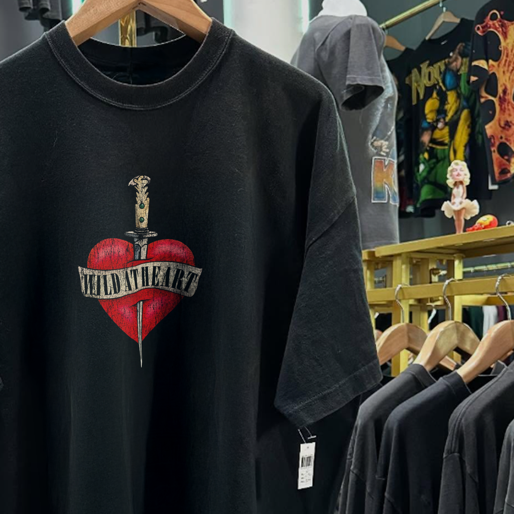 1990 WILD AT HEART 'DAVID LYNCH' RARE WASHED BLACK T-SHIRT