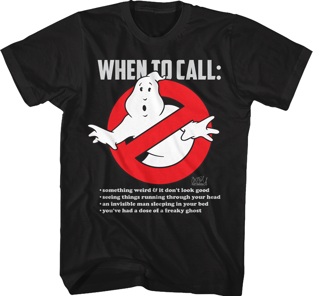 When To Call Ghostbusters T-Shirt Hoodie, Sweatshirt | CiraTrend.com (Image 1)