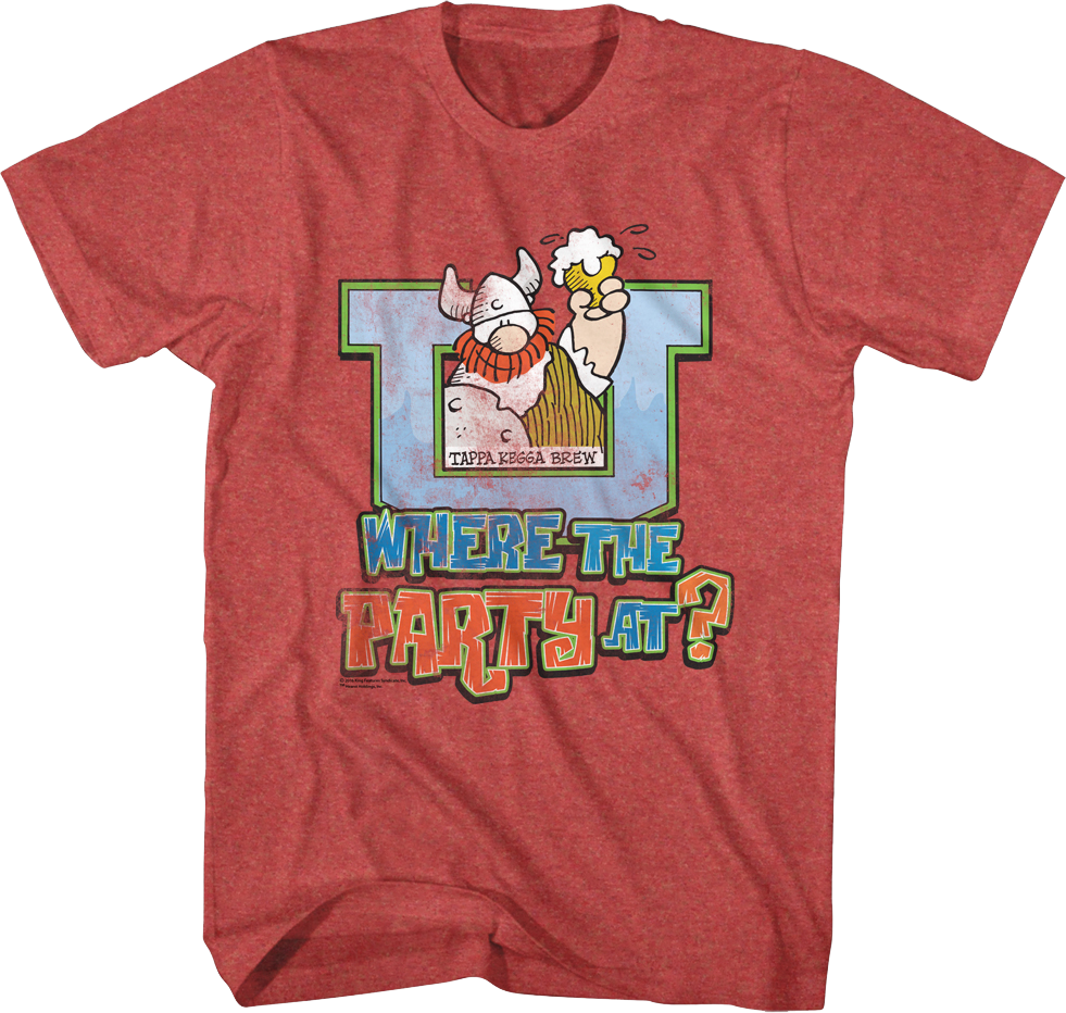 Where The Party At Hagar The Horrible T-Shirt Hoodie, Sweatshirt | CiraTrend.com (Image 1)