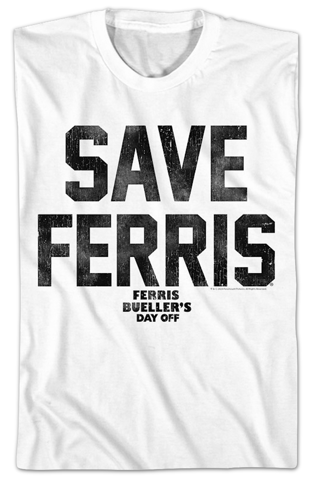 White Distressed Save Ferris Bueller T-Shirts, Hoodie, Sweatshirt