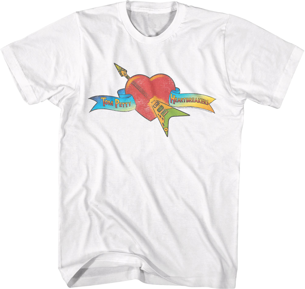 White Vintage Logo Tom Petty & Heartbreakers T-Shirts, Hoodie, Sweatshirt