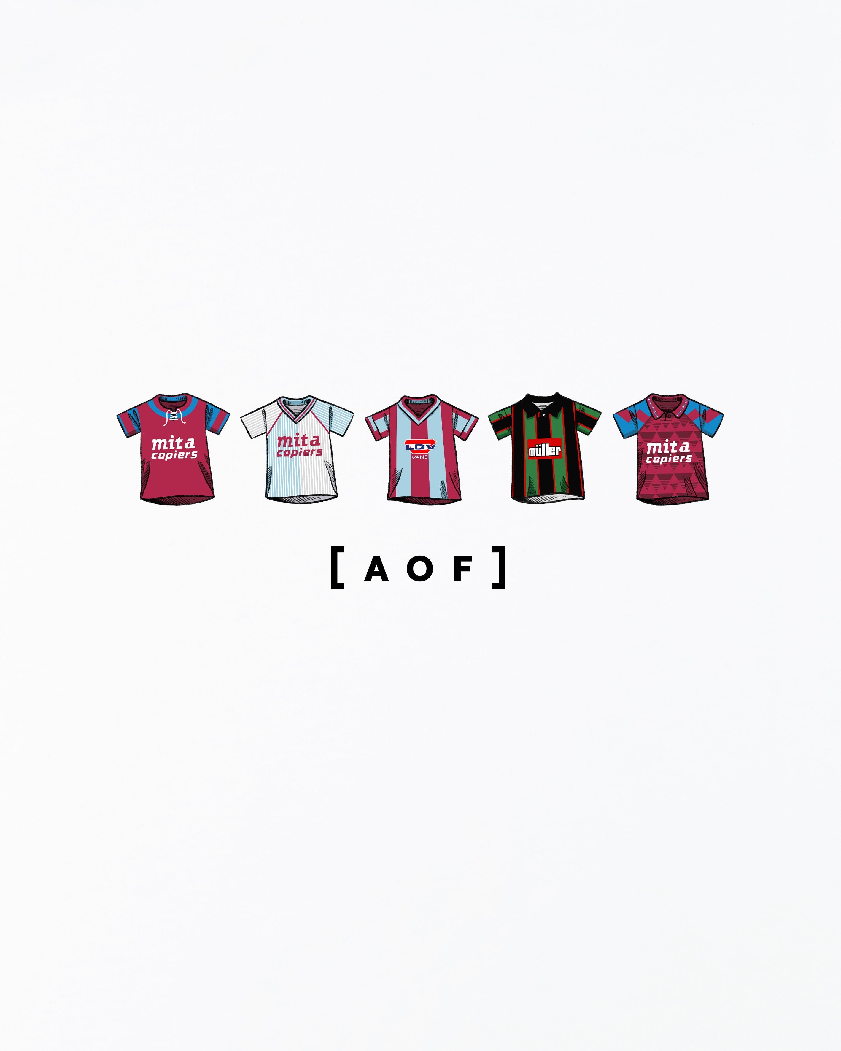 AVFC Printed Classics White Tee Hoodie, Sweatshirt | CiraTrend.com (Image 2)