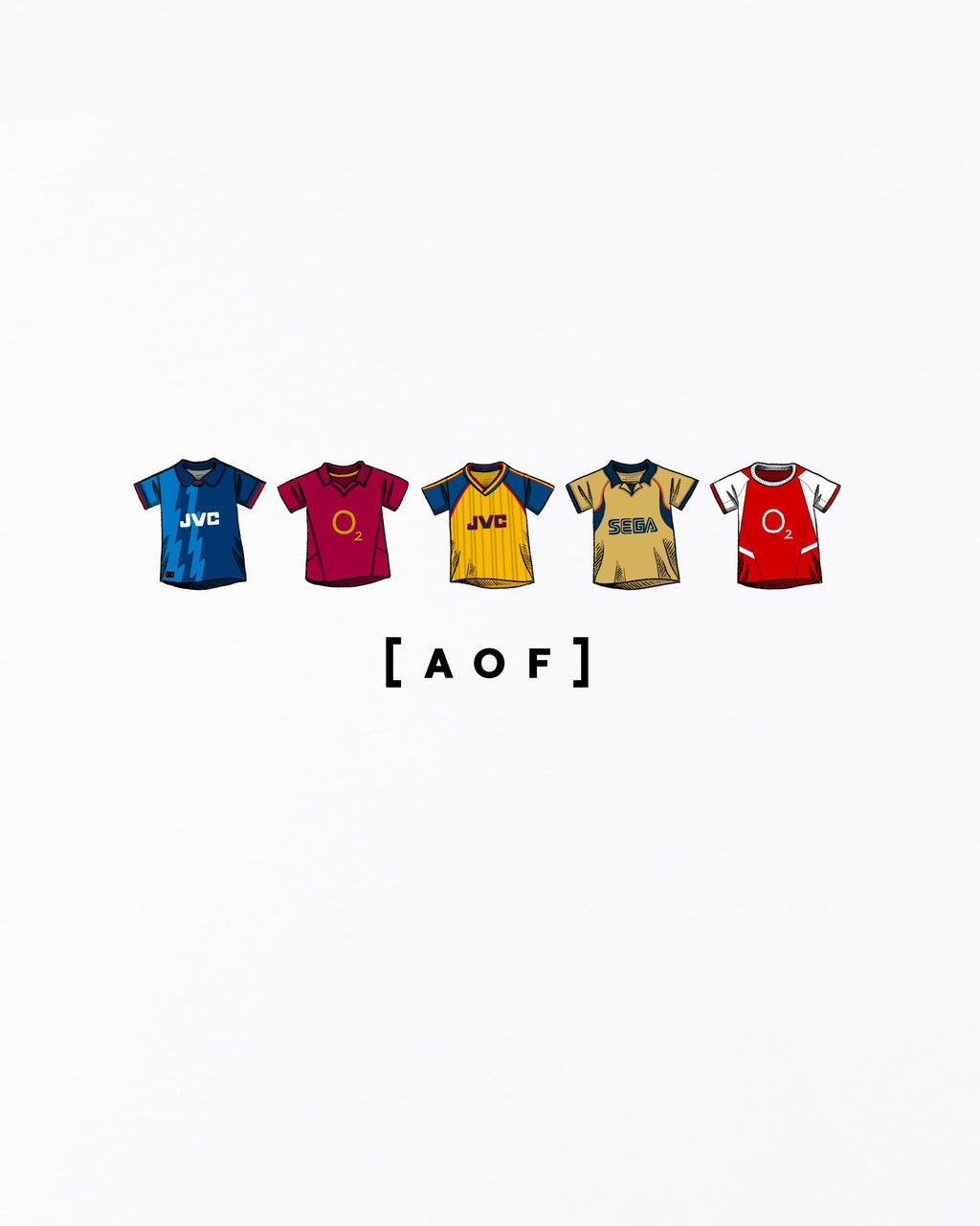 AFC Printed Classics White Tee Hoodie, Sweatshirt | CiraTrend.com (Image 2)