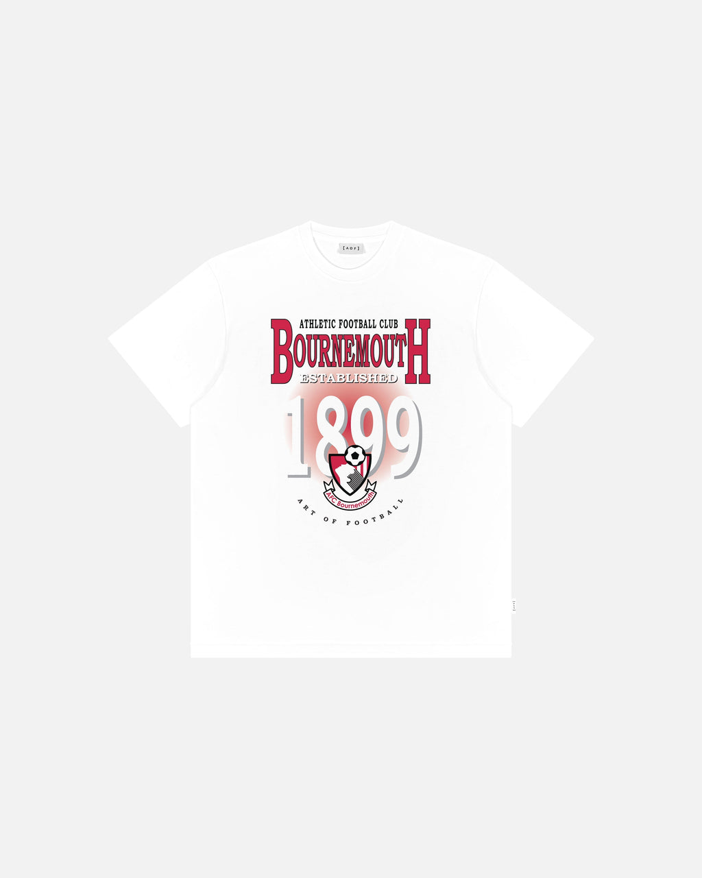 AFC Bournemouth Retro Graphic White Tee Hoodie, Sweatshirt | CiraTrend.com (Image 1)
