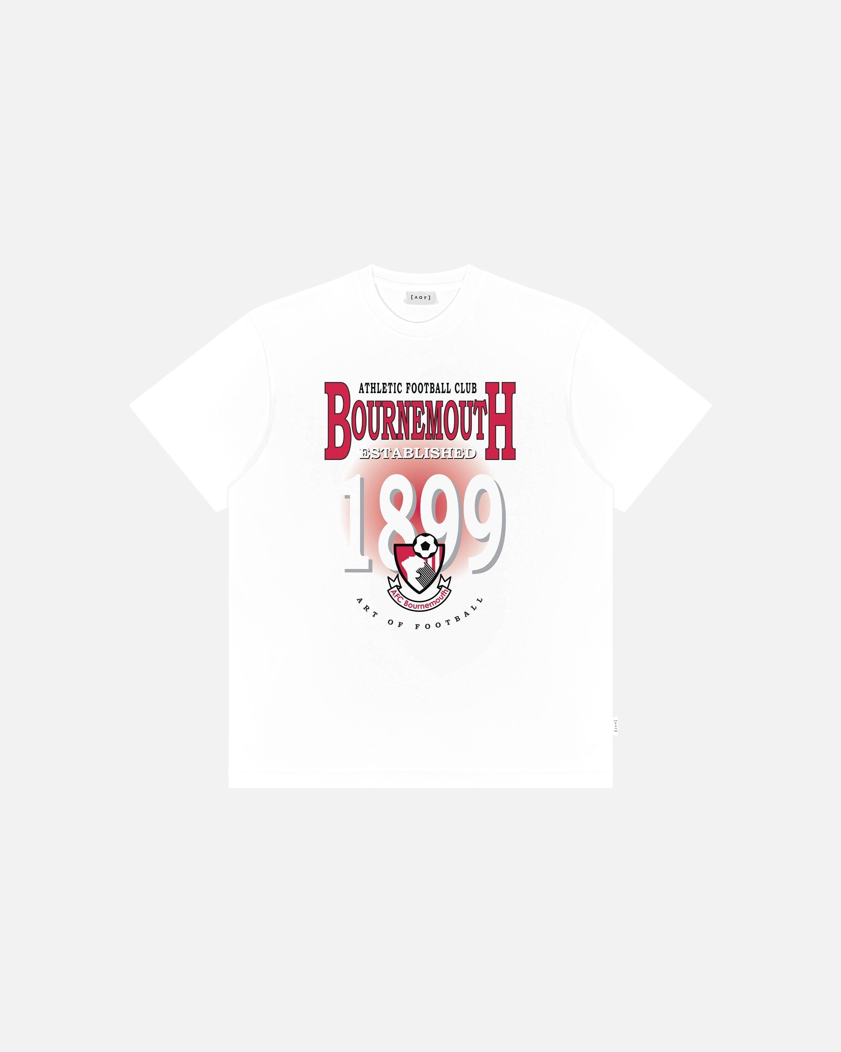 AFC Bournemouth Retro Graphic White Tee Hoodie, Sweatshirt | CiraTrend.com (Image 1)
