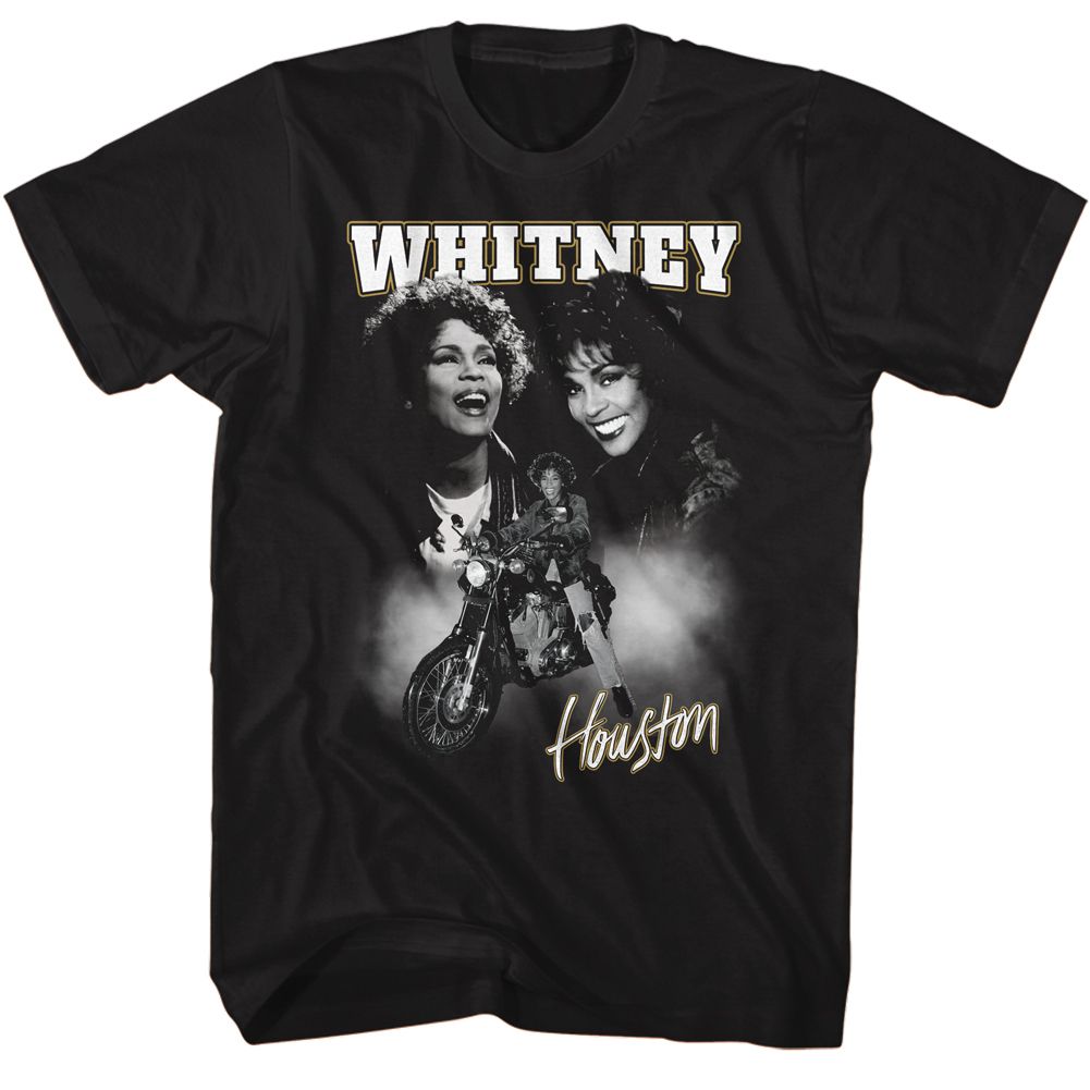 Whitney Houston - Whitney-motorcycle Collage Boyfriend Tee Hoodie, Sweatshirt | CiraTrend.com