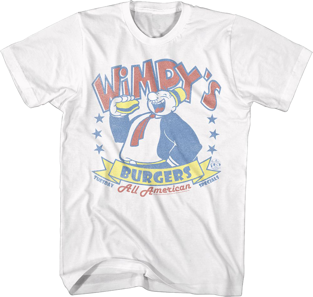 Wimpy's Burgers Popeye T-Shirt Hoodie, Sweatshirt | CiraTrend.com (Image 1)