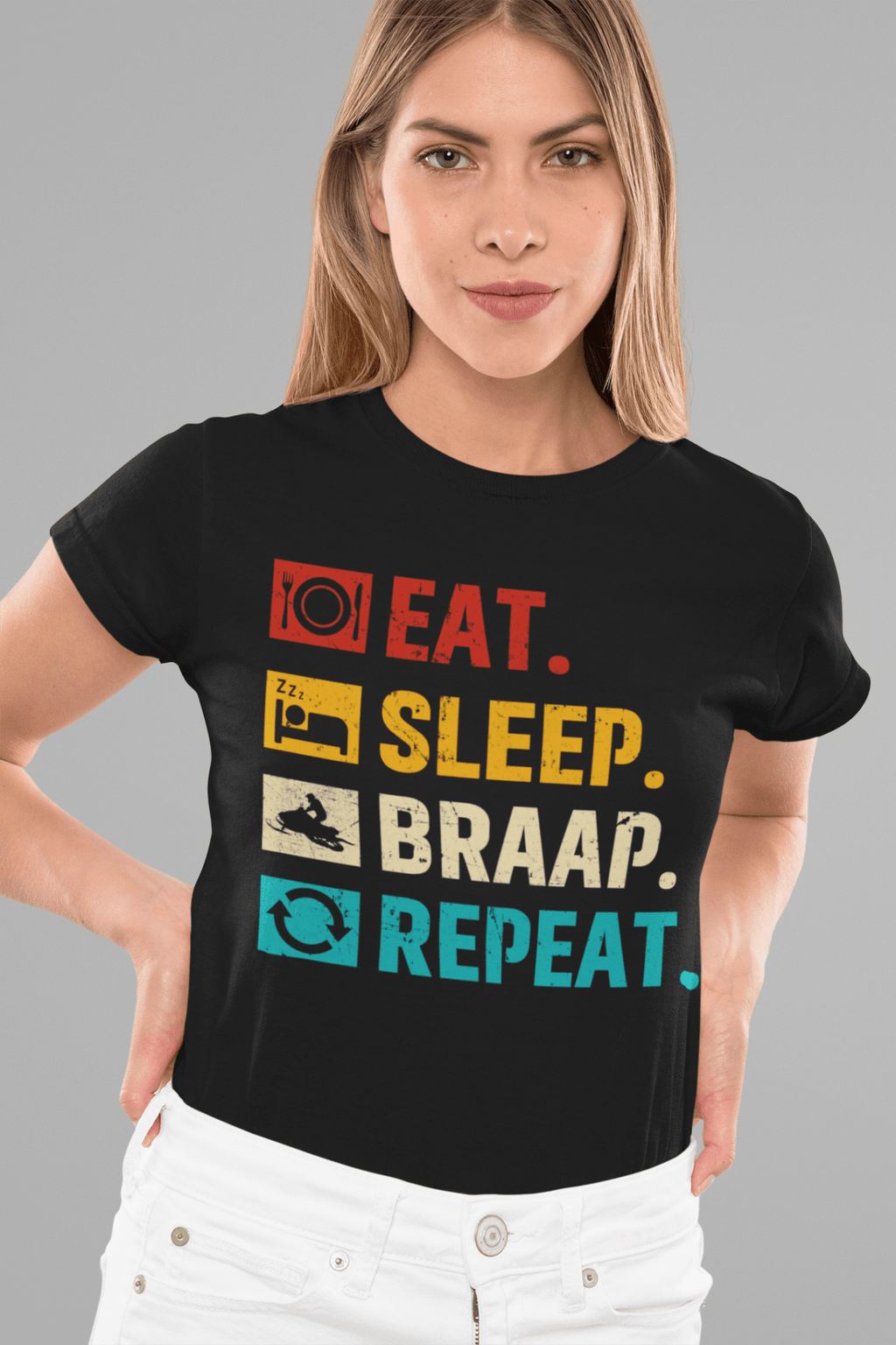 Women's Snowmobiling T-shirt Hoodie, Sweatshirt | CiraTrend.com (Image 2)