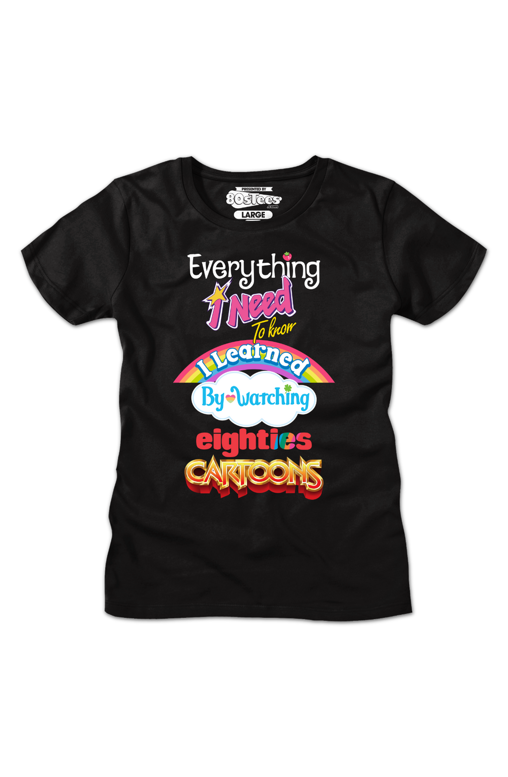 Womens Classic Everything I Need To Know Eighties Cartoons Shirt Hoodie, Sweatshirt | CiraTrend.com (Image 2)