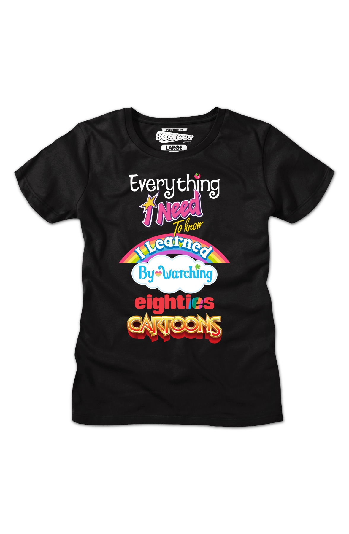 Womens Classic Everything I Need To Know Eighties Cartoons Shirt Hoodie, Sweatshirt | CiraTrend.com (Image 2)