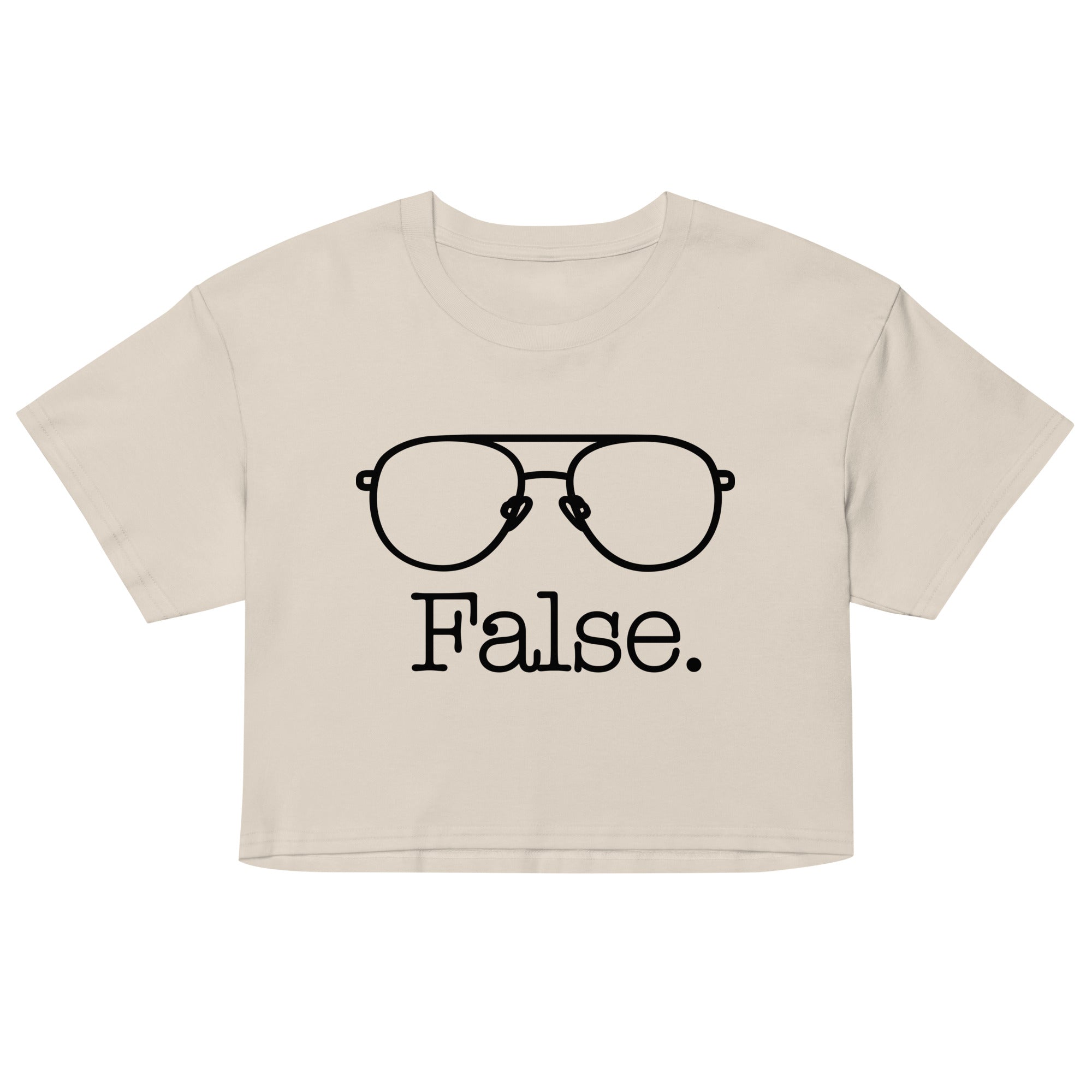 False Glasses Women's Crop Tee