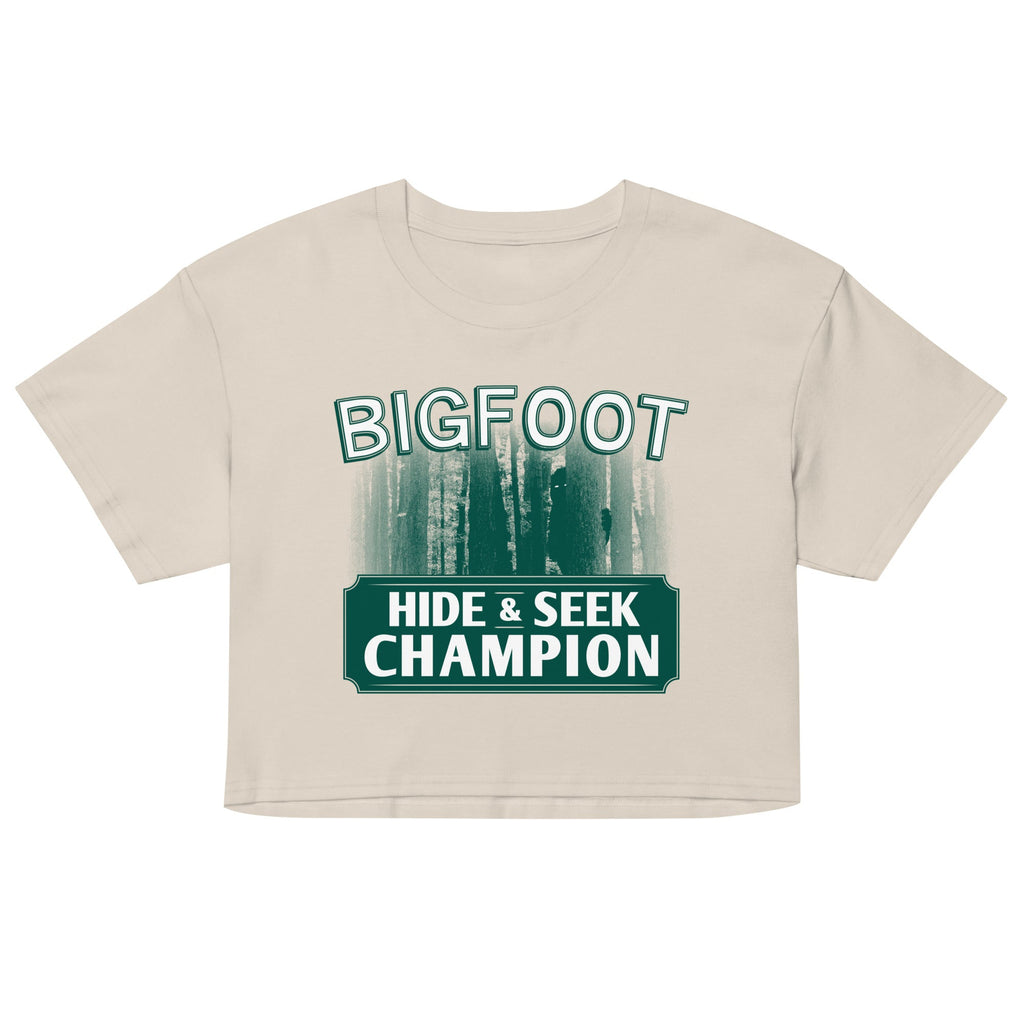 Bigfoot Hide And Seek Champion Women's Crop Tee