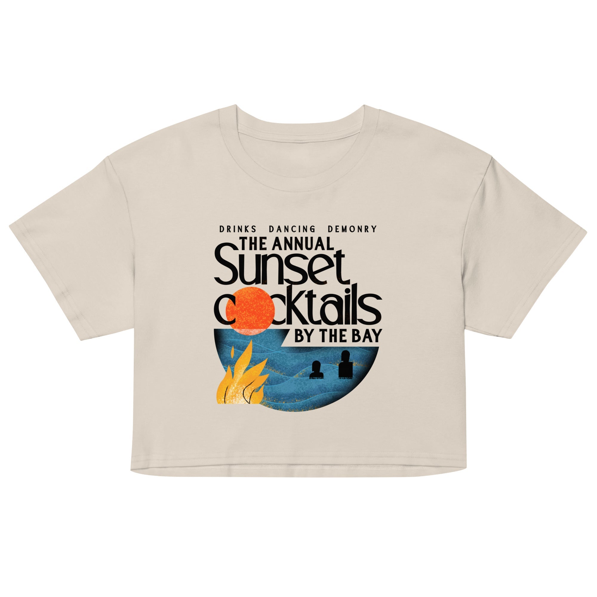 The Annual Sunset Cocktails By The Bay Women's Crop Tee