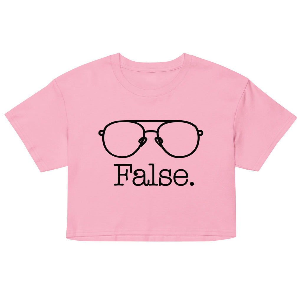 False Glasses Women's Crop Tee