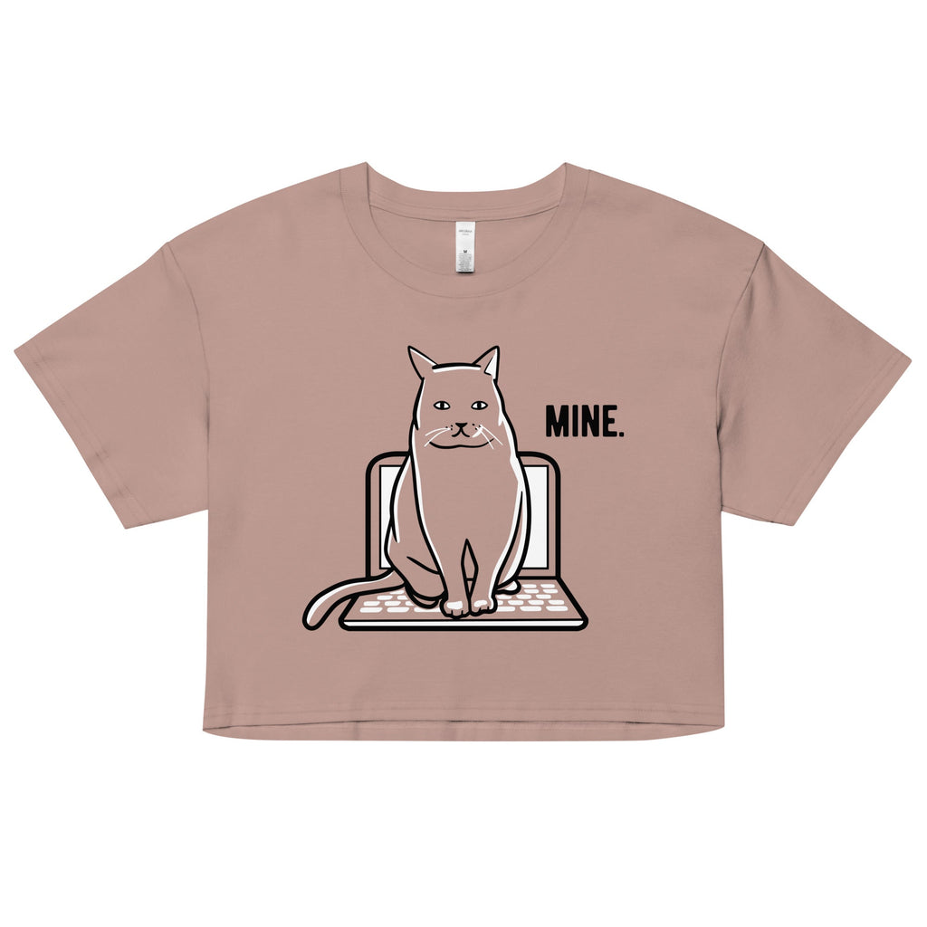Mine Computer Cat Women's Crop Tee