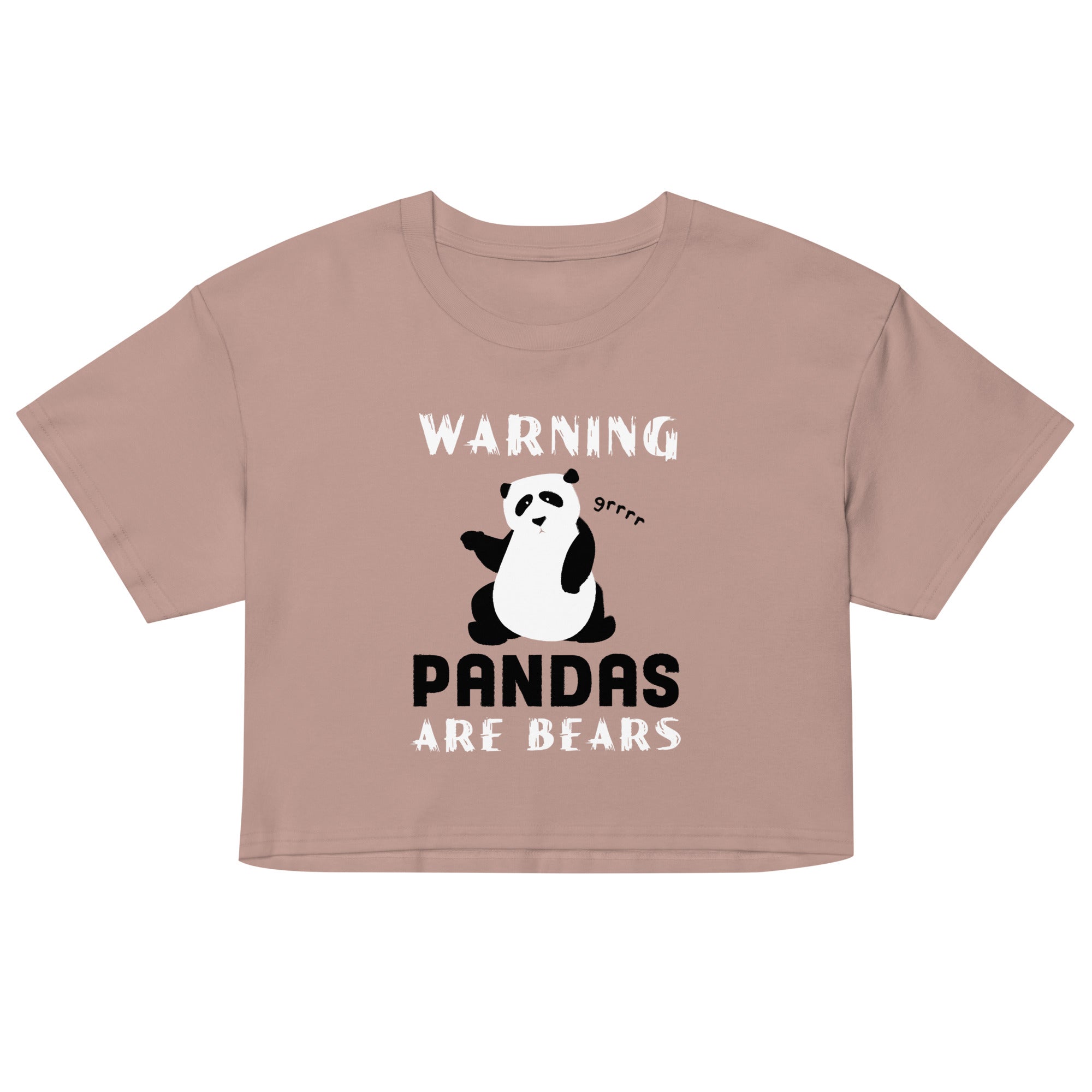 Warning, Pandas Are Bears Women's Crop Tee