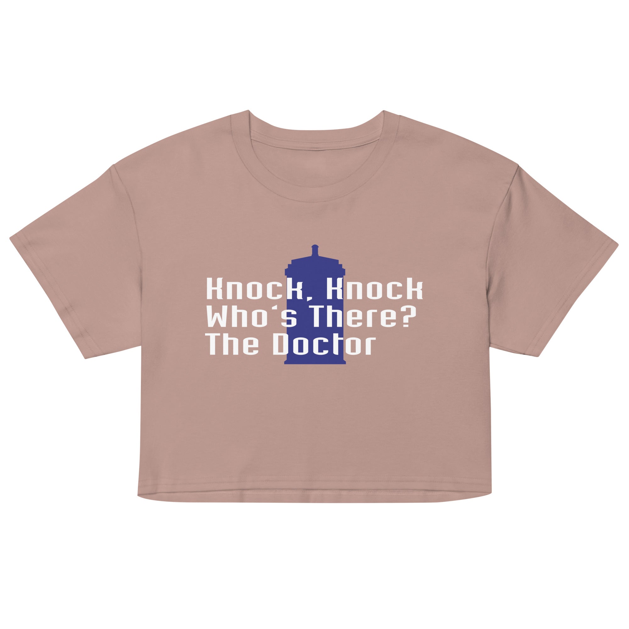 Knock Knock! Who's There? The Doctor Women's Crop Tee