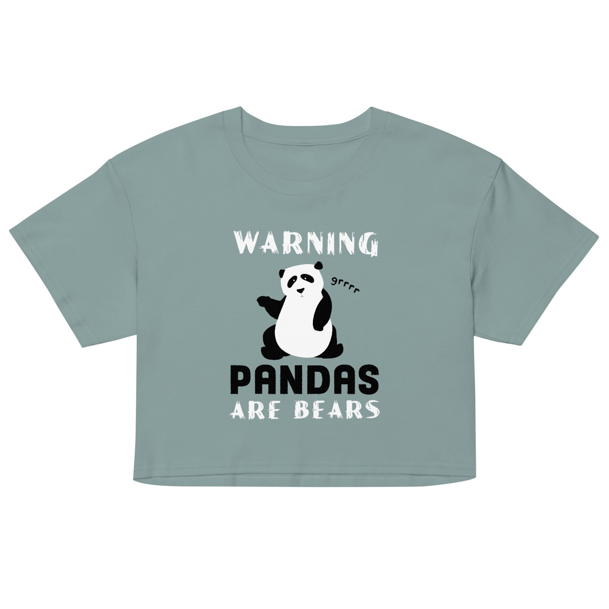 Warning, Pandas Are Bears Women's Crop Tee
