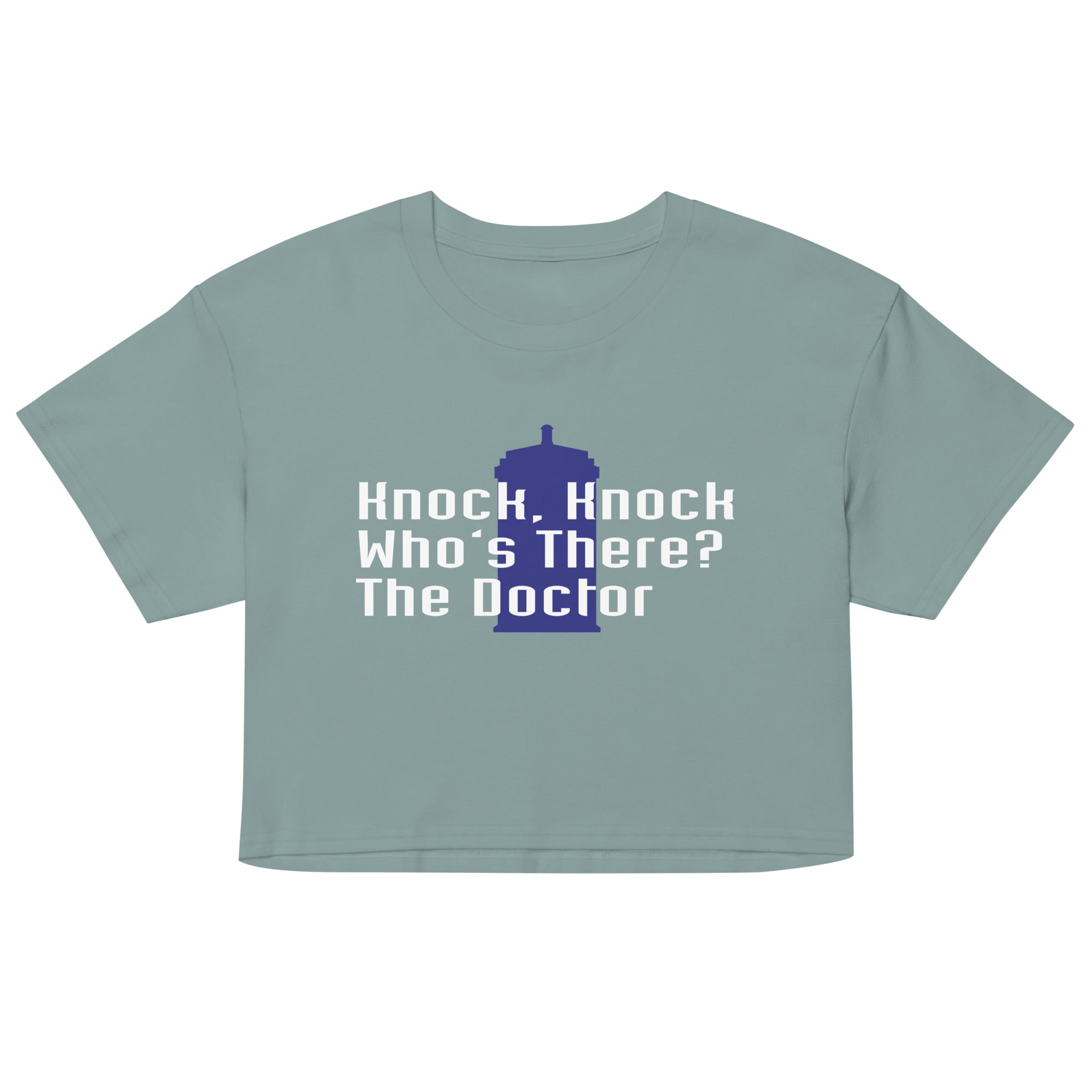 Knock Knock! Who's There? The Doctor Women's Crop Tee