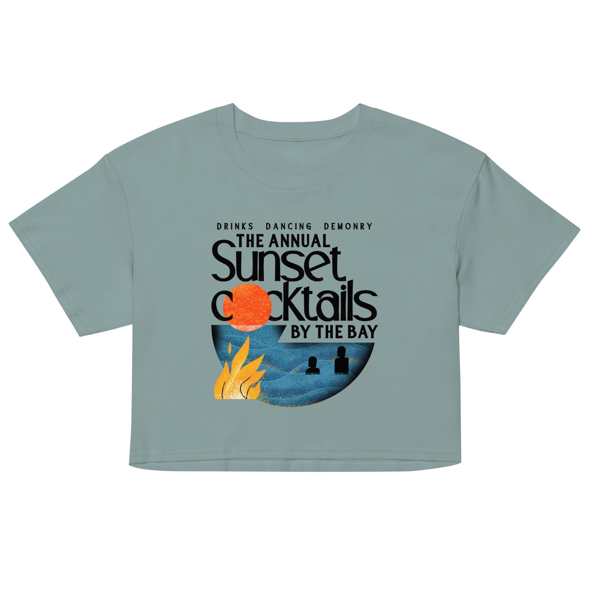The Annual Sunset Cocktails By The Bay Women's Crop Tee