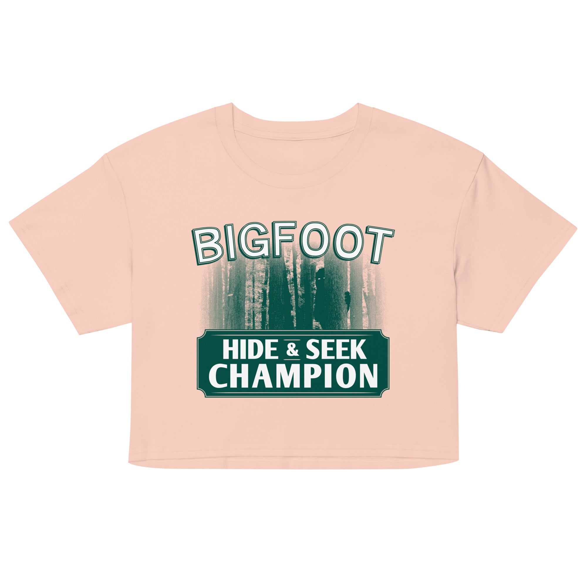 Bigfoot Hide And Seek Champion Women's Crop Tee
